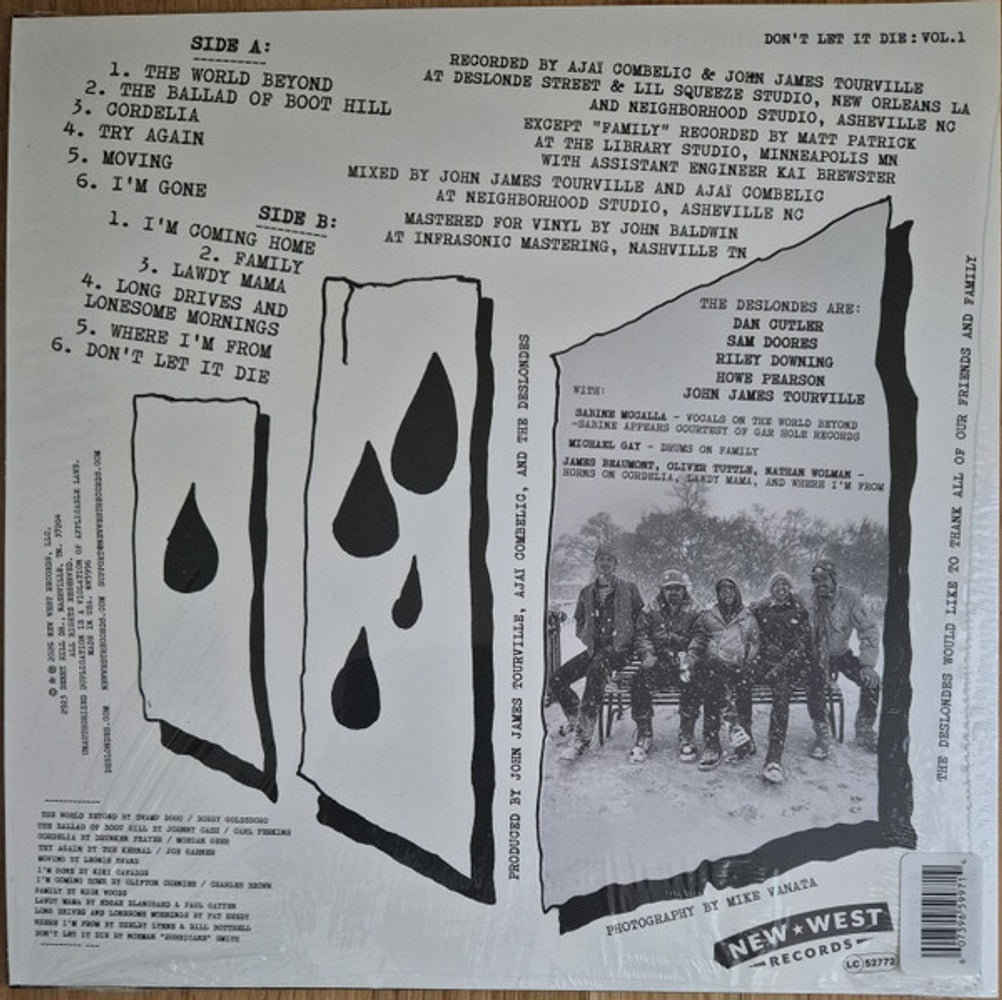 Back Cover: Deslondes – Don't Let It Die: Vol. 1 Vinyl LP | Relix