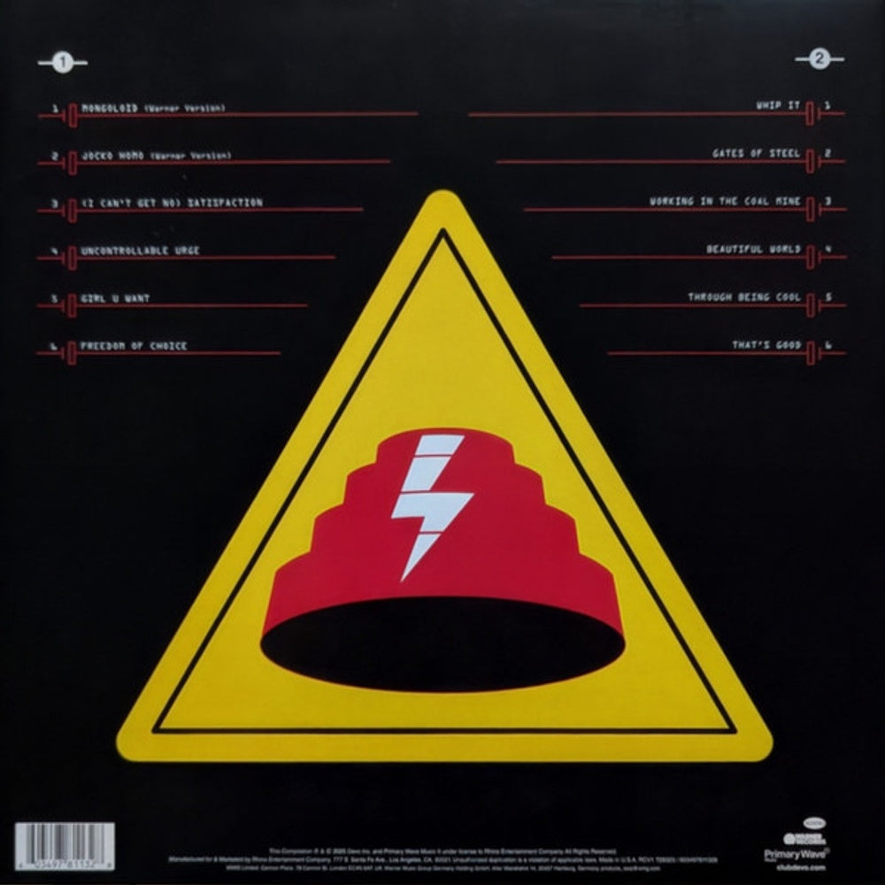 Back Cover: Devo – Energy Dome Frequencies: Songs From The Devo (Red LP Vinyl) Vinyl LP | Relix