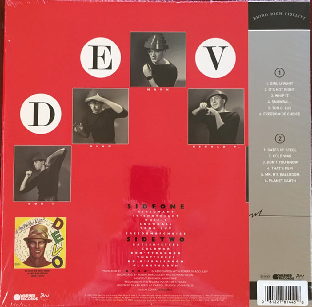 Back Cover: Devo – Freedom Of Choice (Bme LP Vinyl) Vinyl LP | Relix