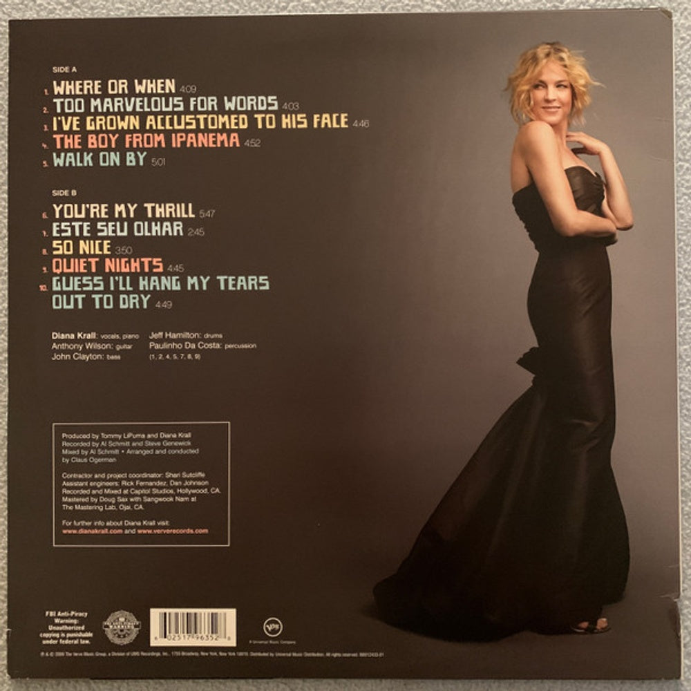 Back Cover: Diana Krall – Quiet Nights Vinyl LP | Relix