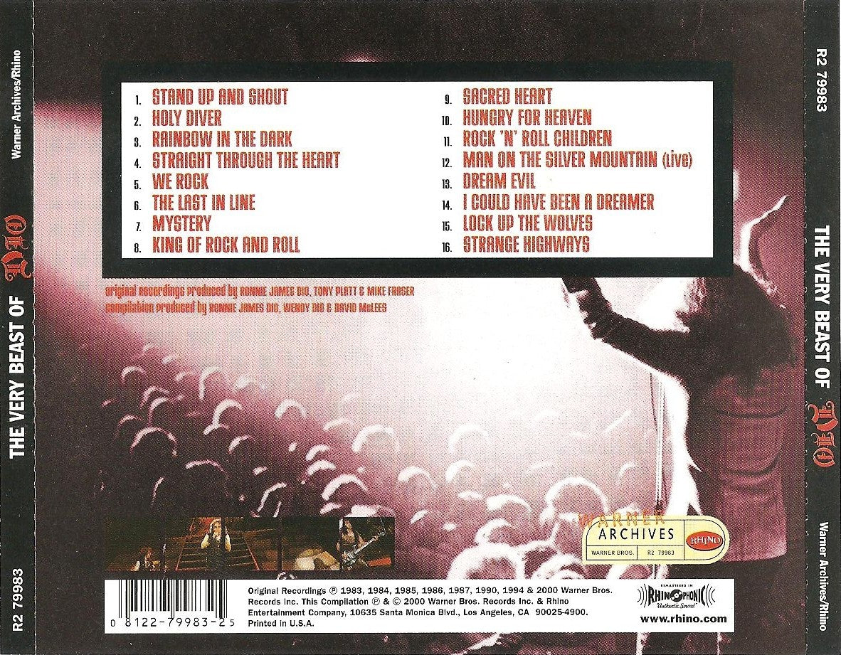 Back Cover: Dio – The Very Beast Of Dio CD | Relix