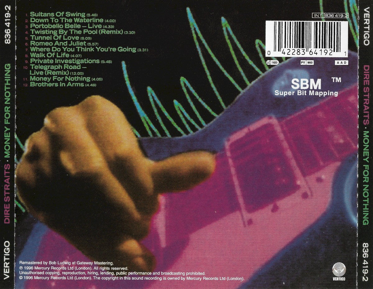 Back Cover: Dire Straits – Money For Nothing Vinyl LP | Relix