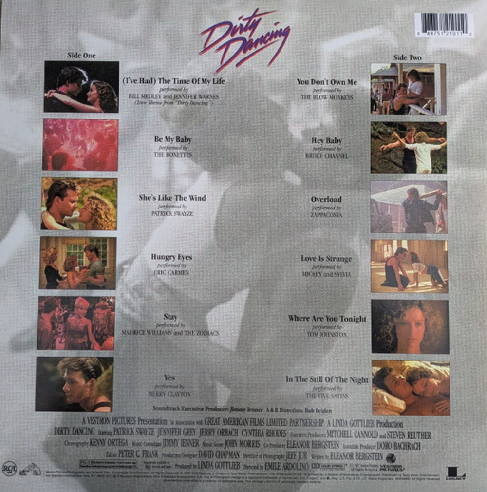 Back Cover: Dirty Dancing [Movie] – Dirty Dancing (Original Motion Picture Soundtrack LP Vinyl) Vinyl LP | Relix