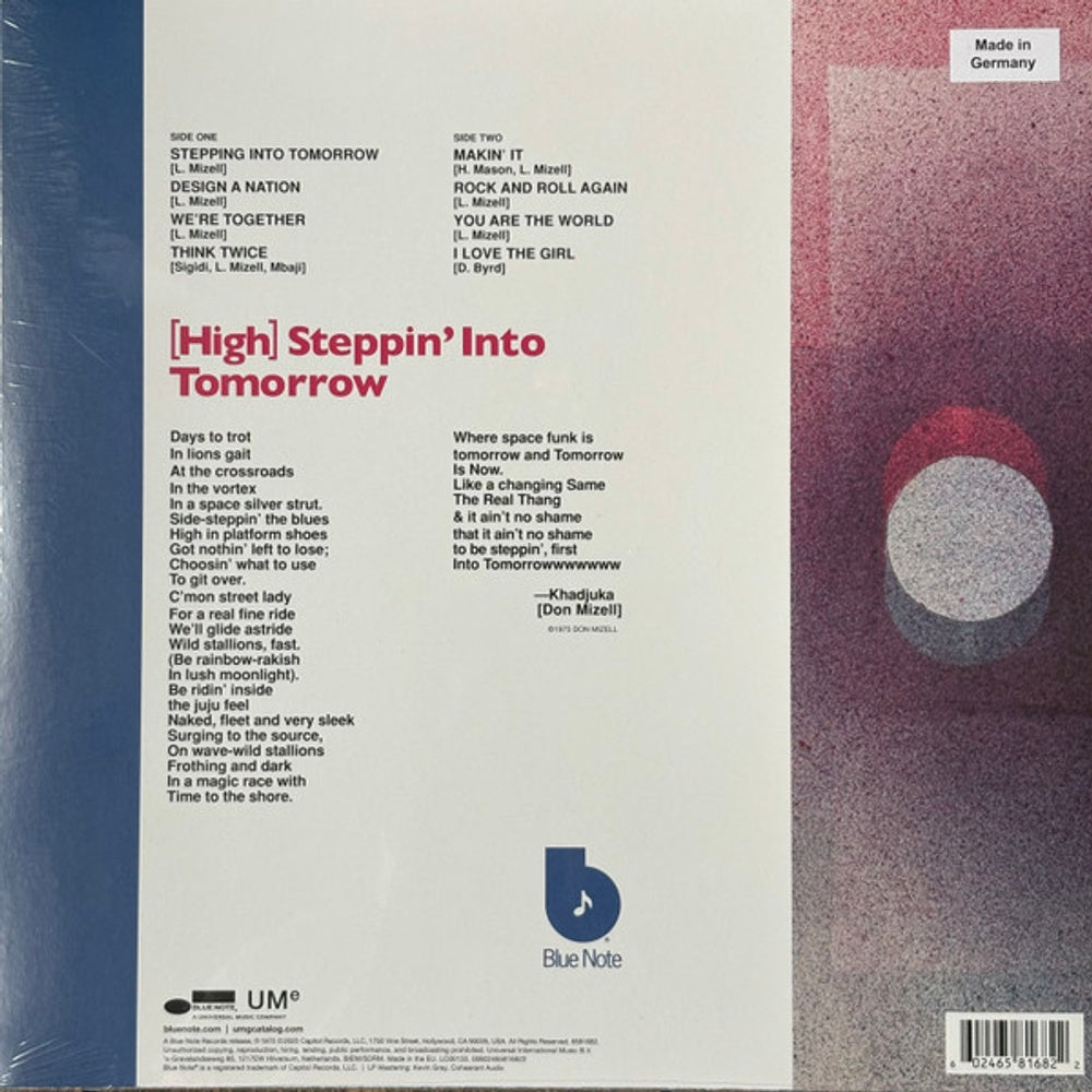 Back Cover: Donald Byrd – Stepping Into Tomorrow (180 Gram LP Vinyl) Vinyl LP | Relix