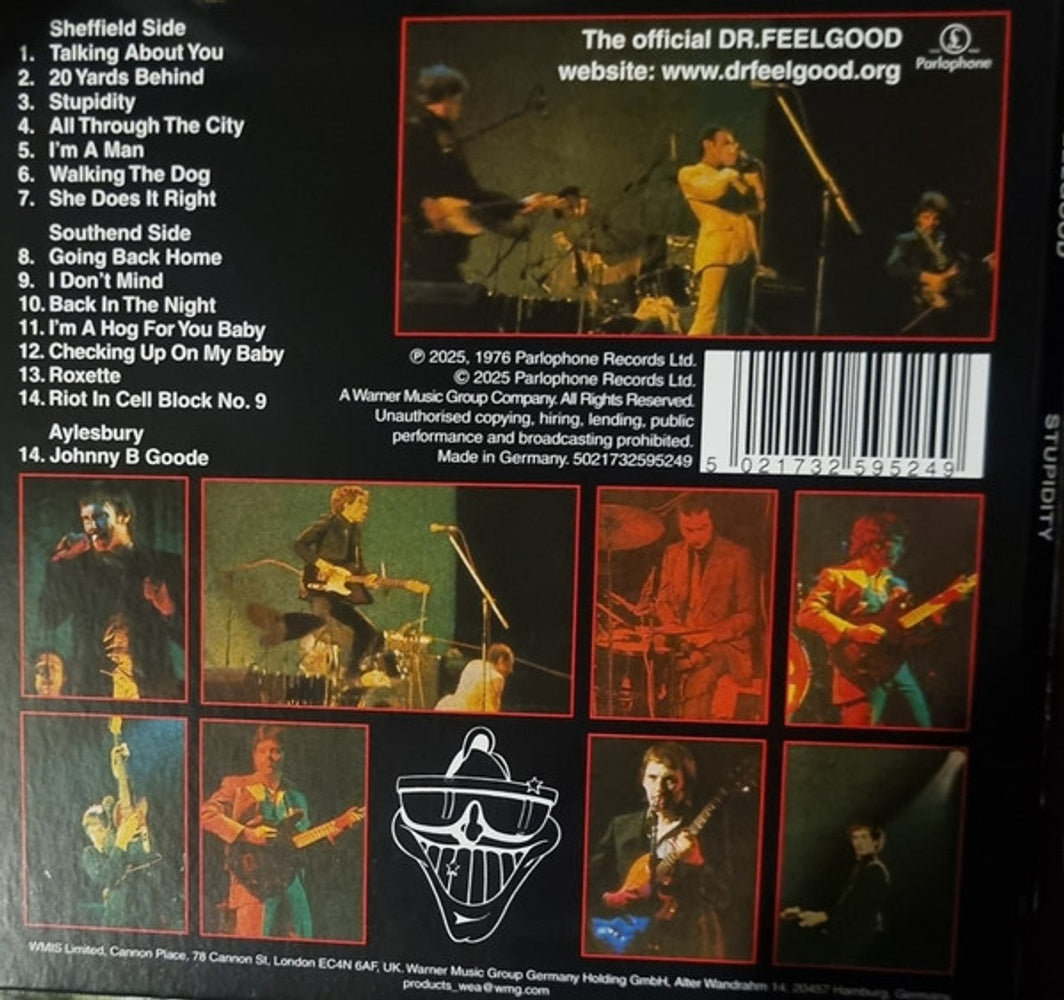 Back Cover: Dr Feelgood – Stupidity (Live)(2025 Remaster) CD | Relix
