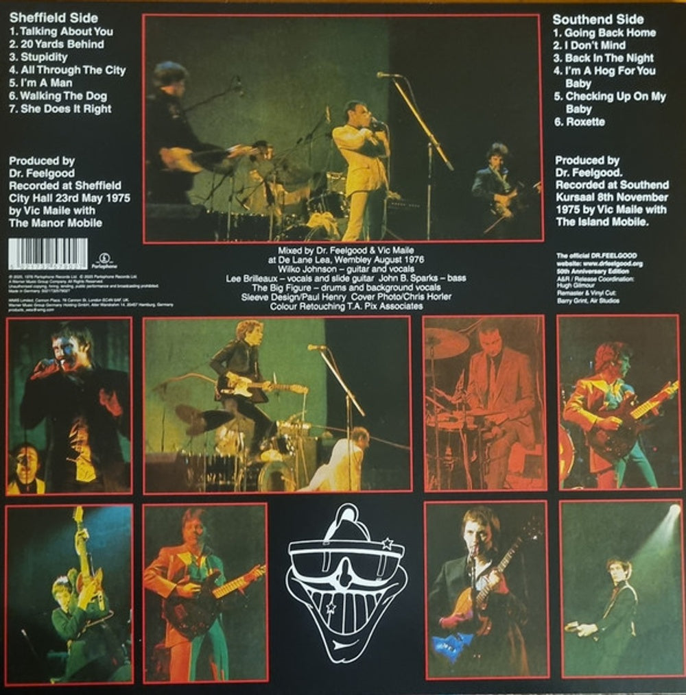 Back Cover: Dr Feelgood – Stupidity (Live)(2025 Remaster) Vinyl LP | Relix