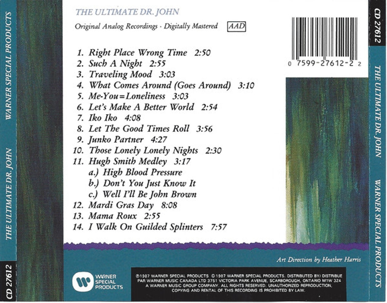 Back Cover: Dr. John – Ultimate Dr John CD | Relix