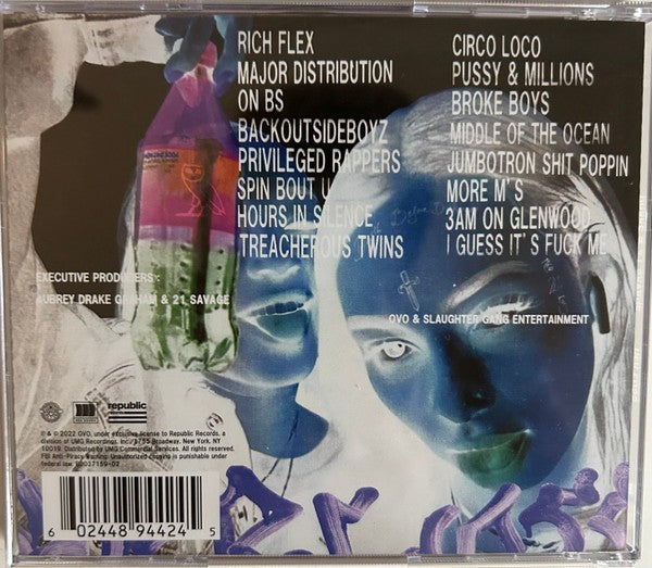 Back Cover: Drake / 21 Savage – Her Loss (CD) CD | Relix