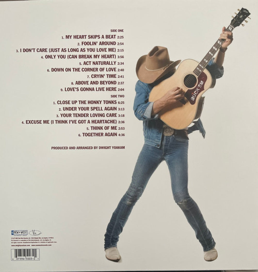 Back Cover: Dwight Yoakam – Dwight Sings Buck Vinyl LP | Relix