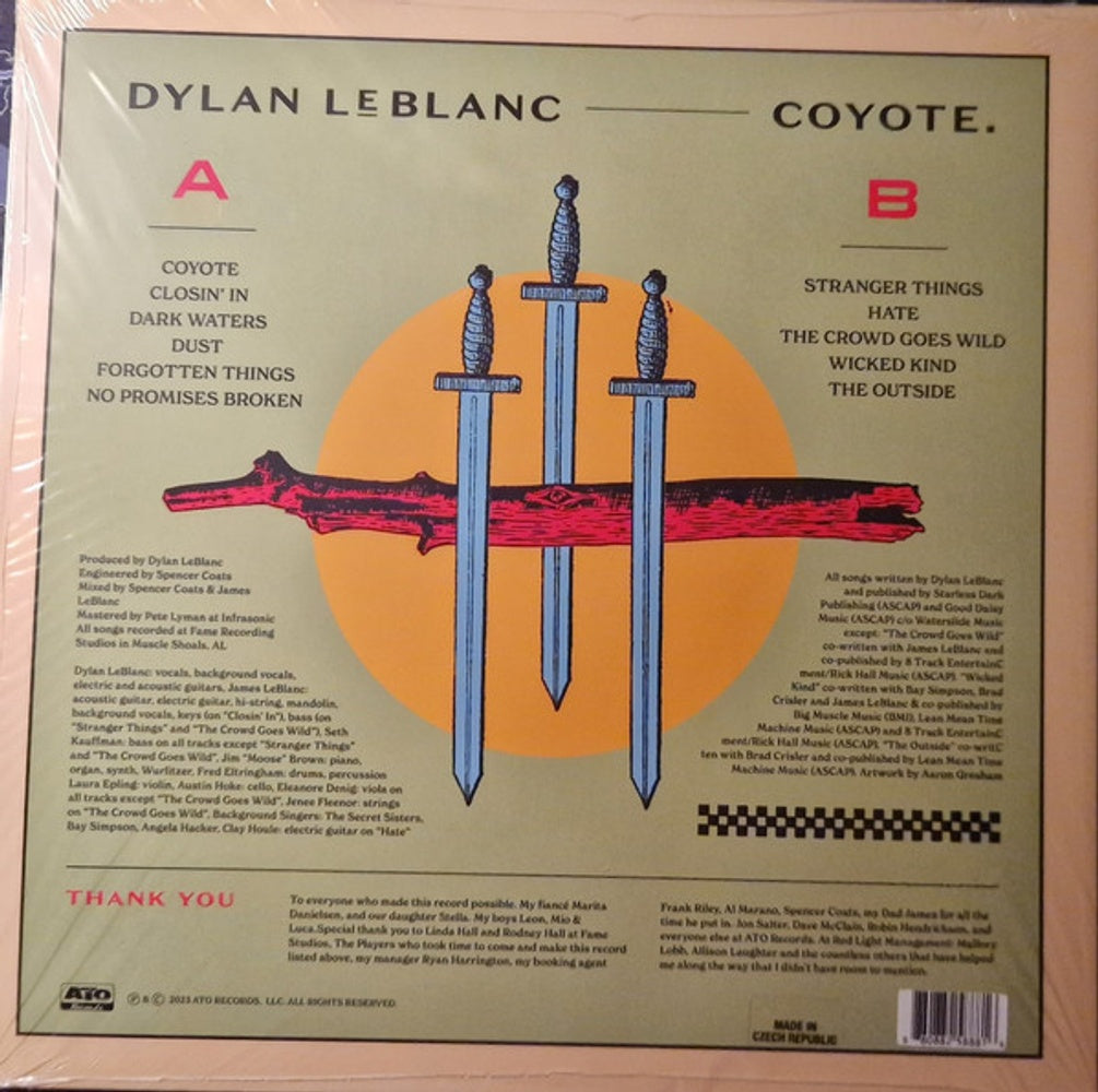 Back Cover: Dylan LeBlanc – Coyote CD | Relix