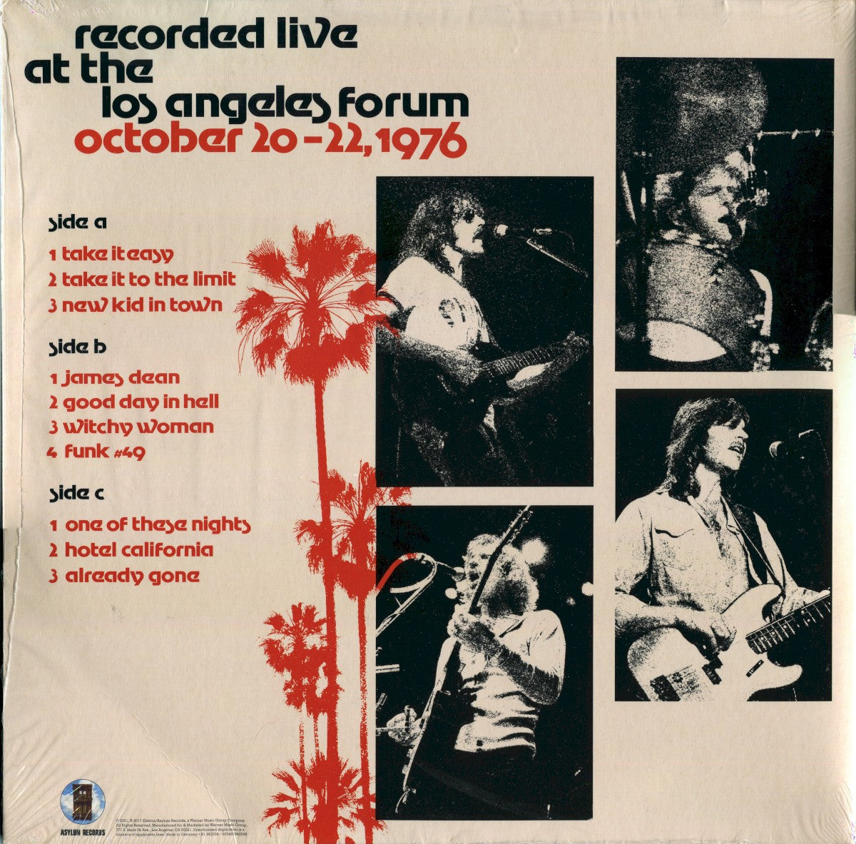 Back Cover: Eagles – Live at the Forum '76 Vinyl LP | Relix