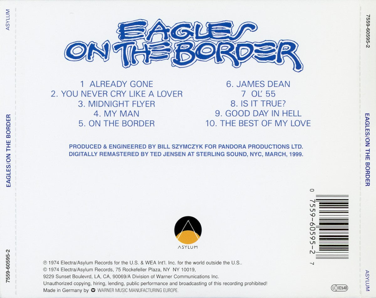 Back Cover: Eagles – On The Border Vinyl LP | Relix