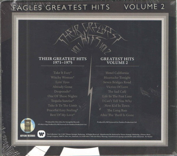 Back Cover: Eagles – Their Greatest Hits Volumes 1 & 2 CD | Relix