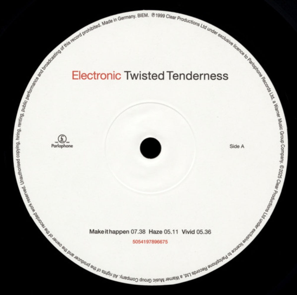 Back Cover: Electronic – Twisted Tenderness (Blk, Eco, Uk LP Vinyl) Vinyl LP | Relix