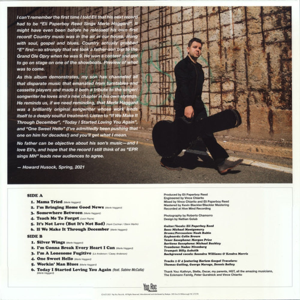 Back Cover: Eli 'Paperboy' Reed – Down Every Road Vinyl LP | Relix