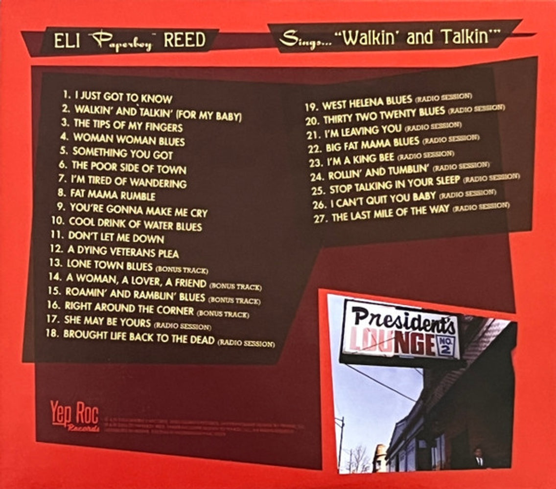 Back Cover: Eli Reed  Paperboy – Sings Walkin' And Talkin' And Other Smash Hits CD | Relix