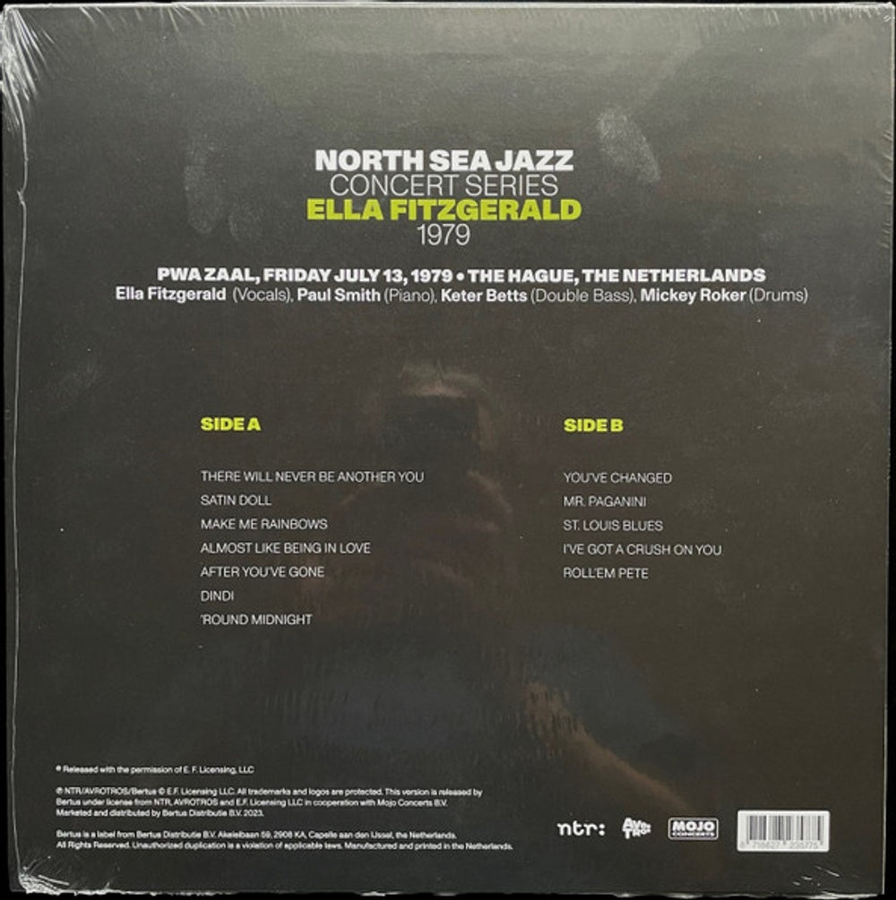 Back Cover: Ella Fitzgerald – North Sea Jazz Concert Series-1979 (Colored, Limited Edition LP Vinyl) Vinyl LP | Relix