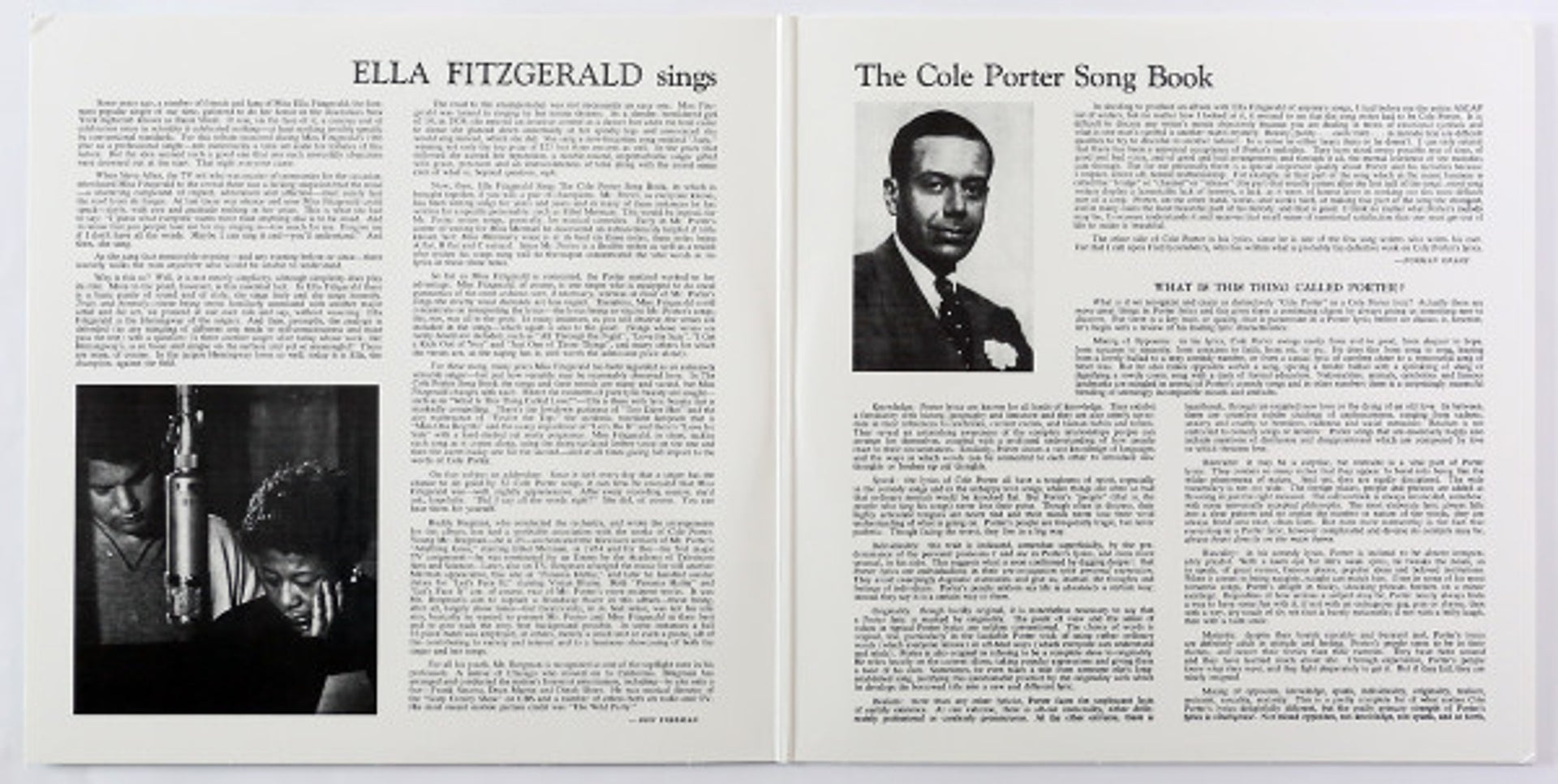 Back Cover: Ella Fitzgerald – Sings The Cole Porter Songbook (2-LP Vinyl) Vinyl LP | Relix