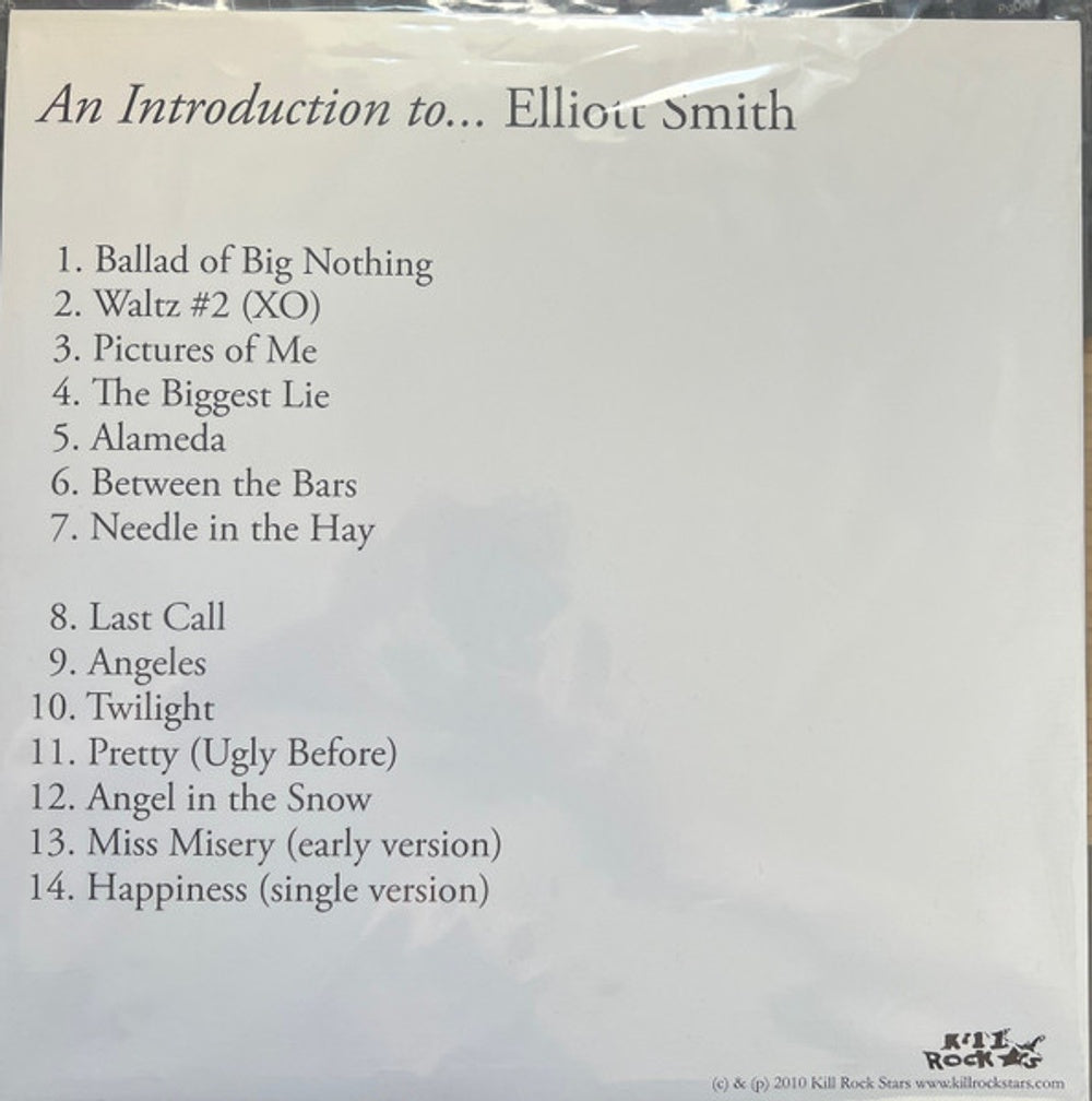 Back Cover: Elliott Smith – Introduction To Elliott Smith (Colored, Slv, Can LP Vinyl) Vinyl LP | Relix