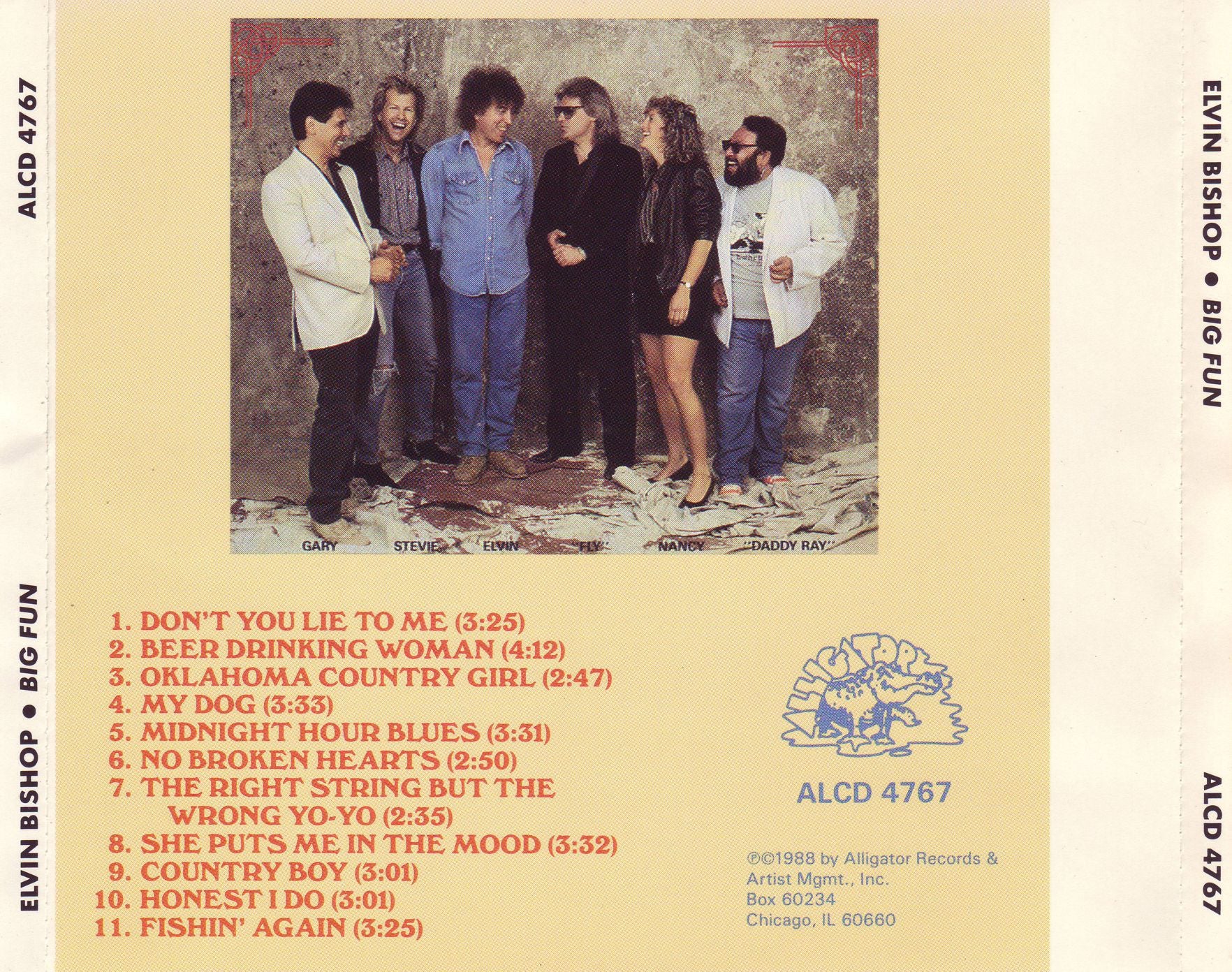 Back Cover: Elvin Bishop – Big Fun CD | Relix