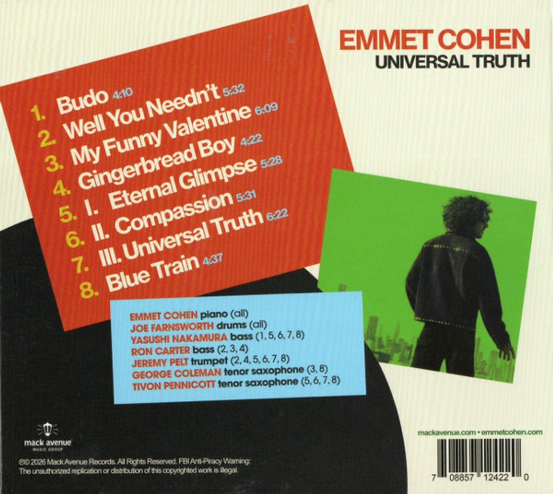 Back Cover: Emmet Cohen – Universal Truth CD | Relix