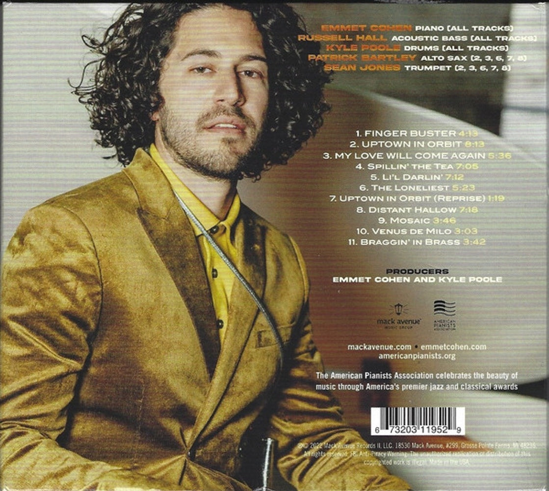 Back Cover: Emmet Cohen – Uptown In Orbit CD | Relix