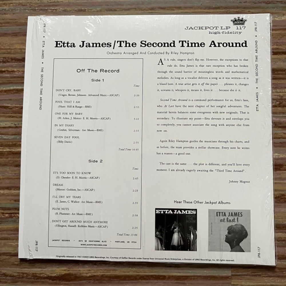 Back Cover: Etta James – Second Time Around (Colored, Org LP Vinyl) Vinyl LP | Relix