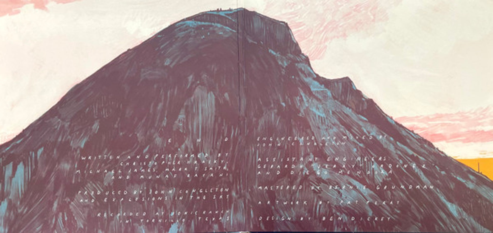 Back Cover: Explosions In The Sky – End (Yellow LP Vinyl) Vinyl LP | Relix