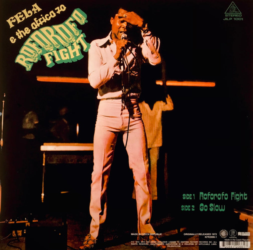 Back Cover: Fela Kuti – Roforofo Fight (Download Included LP Vinyl) Vinyl LP | Relix