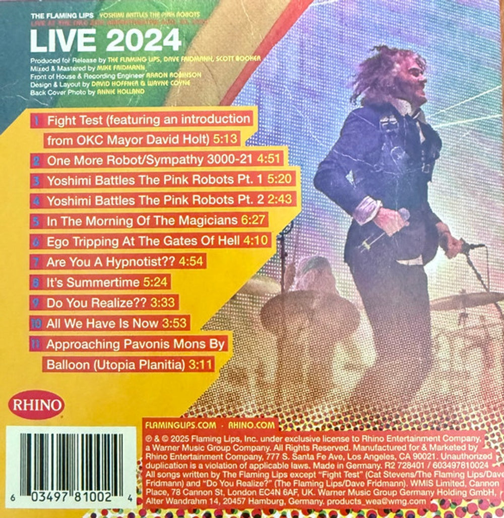 Back Cover: Flaming Lips – Yoshimi Battles The Pink Robots Live At The Okc CD | Relix