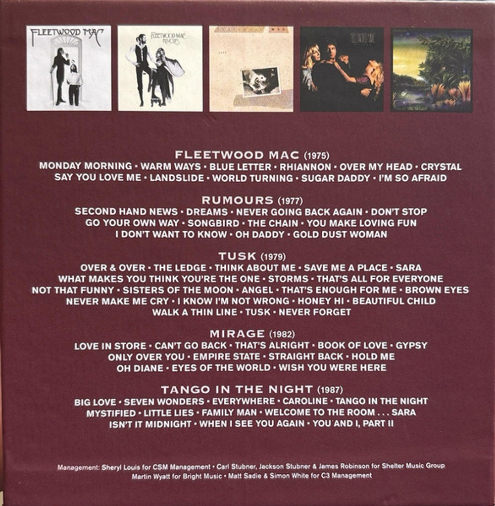 Back Cover: Fleetwood Mac – Fleetwood Mac 1975 To 1987 CD | Relix