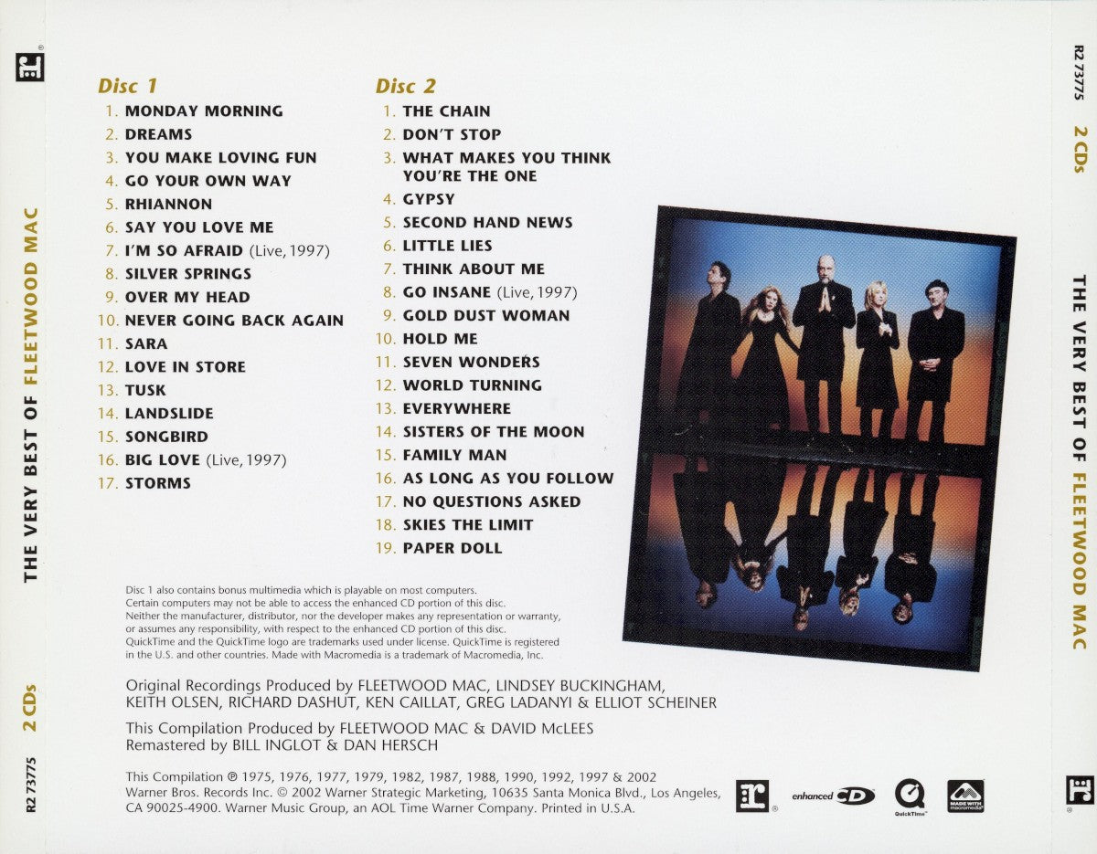 Back Cover: Fleetwood Mac – Very Best of Fleetwood Mac (2-CD) CD | Relix