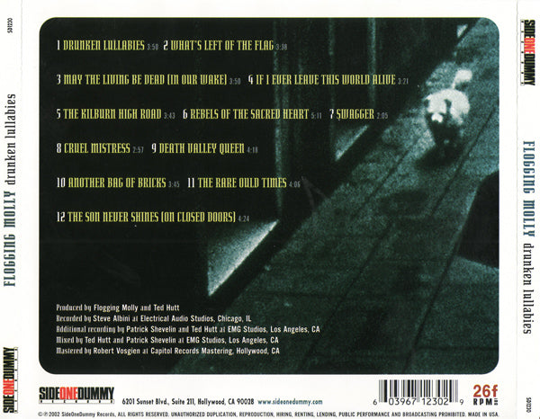 Back Cover: Flogging Molly – Drunken Lullabies CD | Relix
