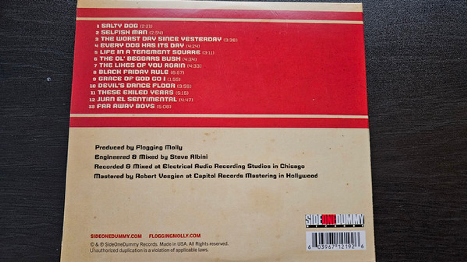 Back Cover: Flogging Molly – Swagger CD | Relix