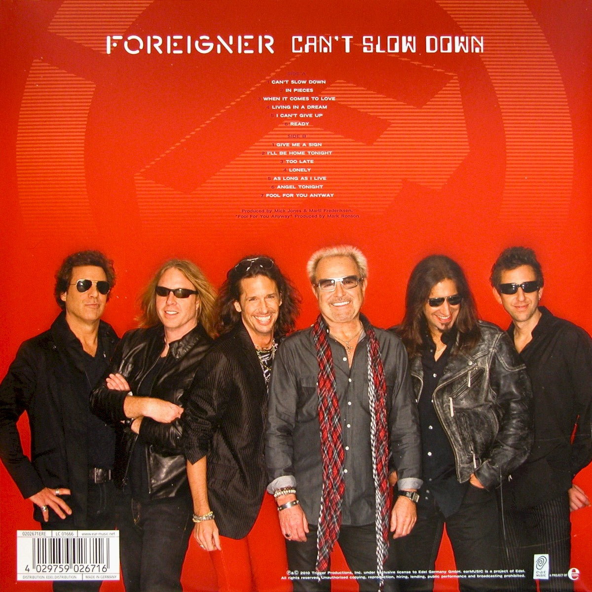Back Cover: Foreigner – Can't Slow Down CD | Relix