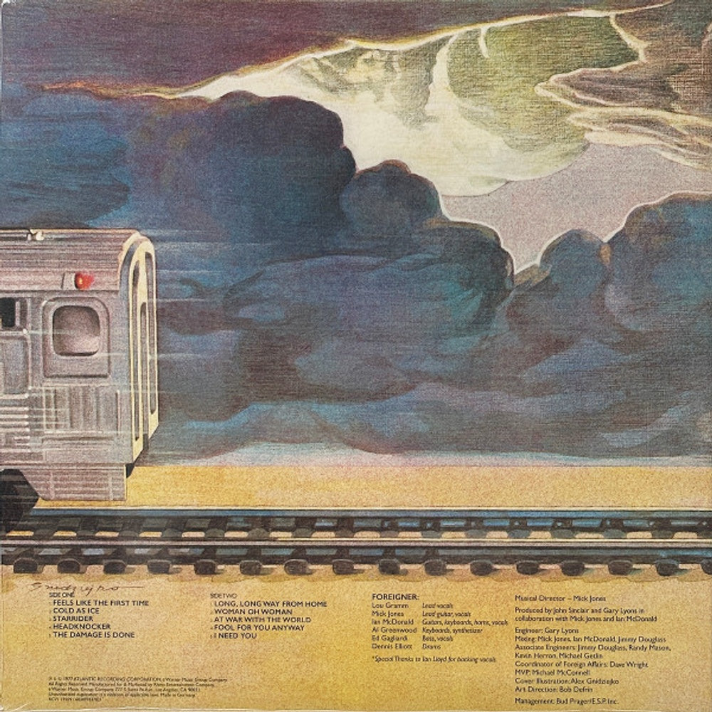 Back Cover: Foreigner – Foreigner (Rocktober 2023 Crystal Clear Diamond LP Vinyl) Vinyl LP | Relix