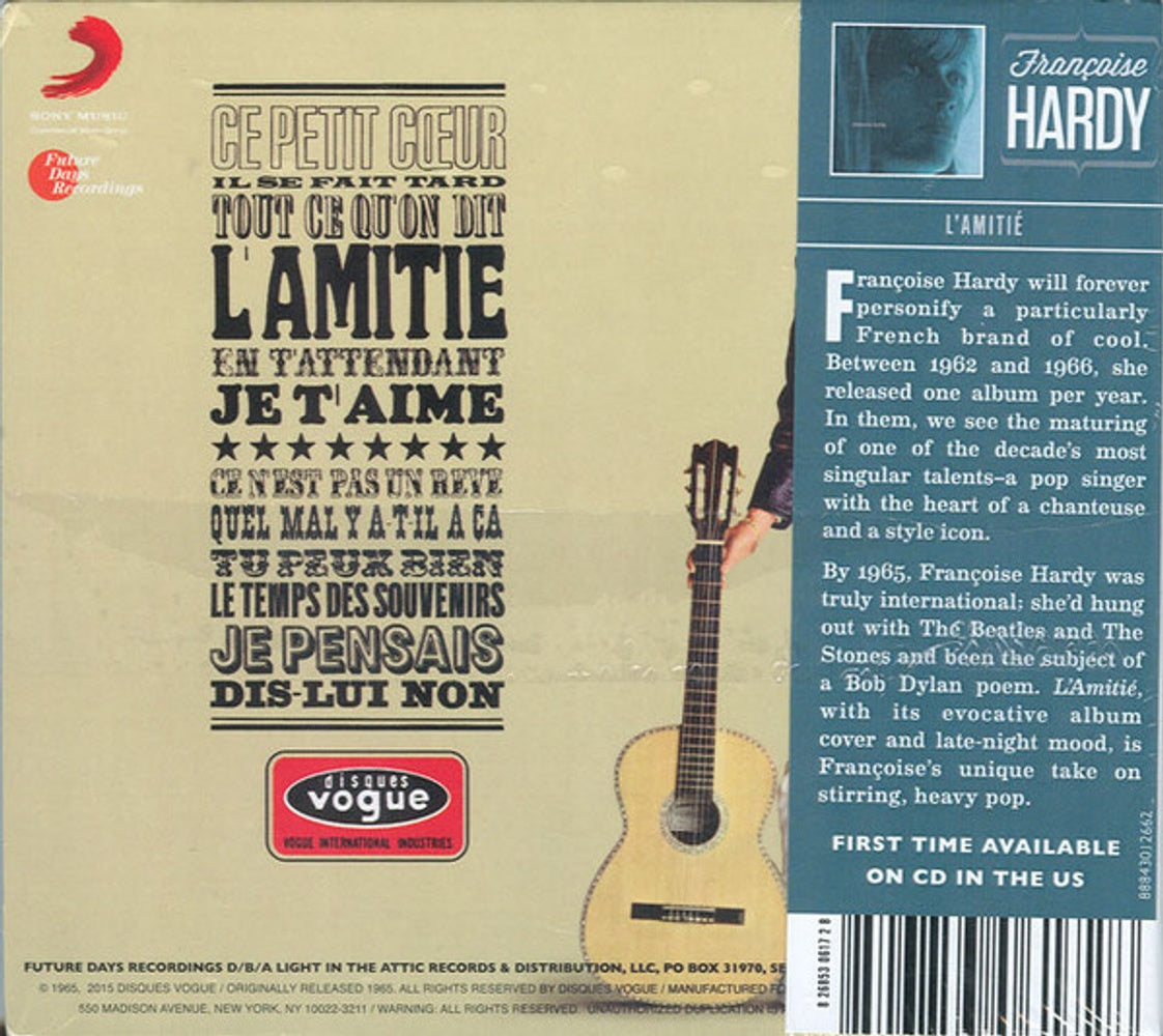 Back Cover: Francoise Hardy – L'amitie CD | Relix