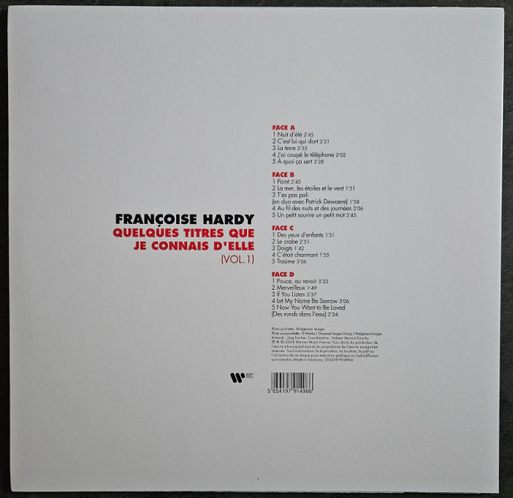 Back Cover: Francoise Hardy – Quelques Titres Que Je Connais (Hol LP Vinyl) Vinyl LP | Relix