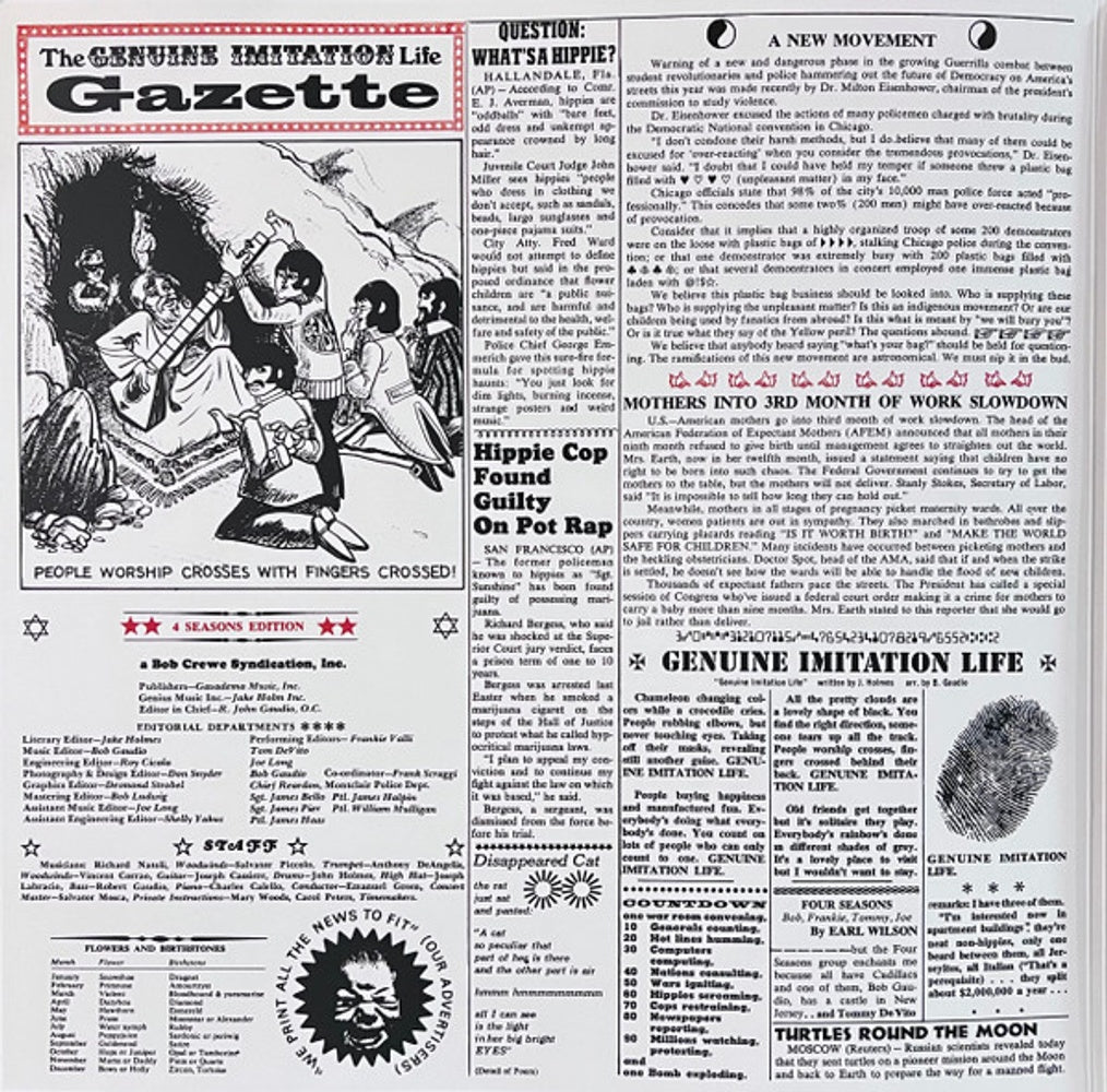 Back Cover: Frankie Valli  & The Four Seasons – Genuine Imitation Life Gazette (Ofgv) [Record Store Day] Vinyl LP | Relix