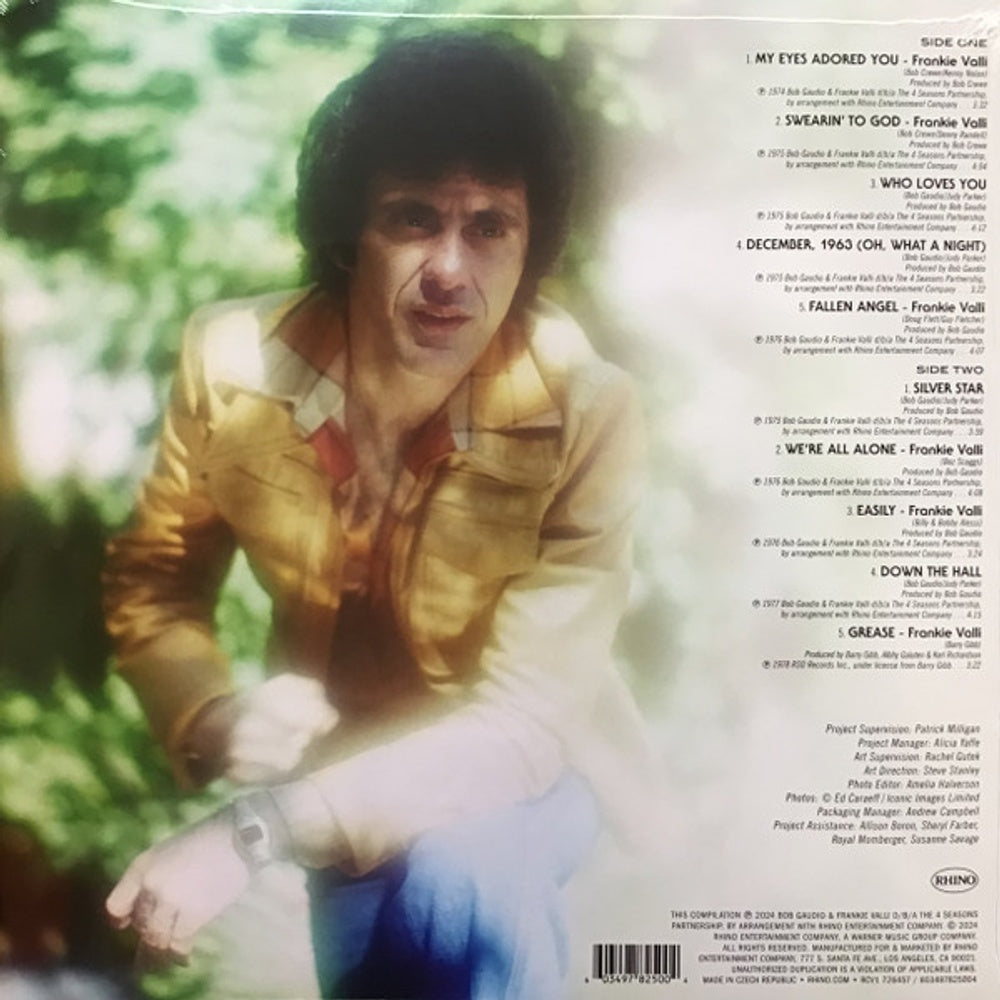 Back Cover: Frankie Valli  & The Four Seasons – Greatest '70s Hits (Blue, Colored, Bme LP Vinyl) Vinyl LP | Relix