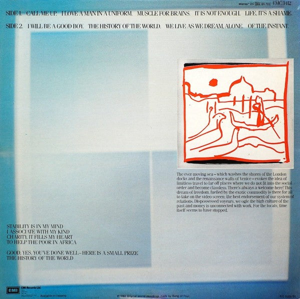 Back Cover: Gang Of Four – Songs Of The Free Vinyl LP | Relix