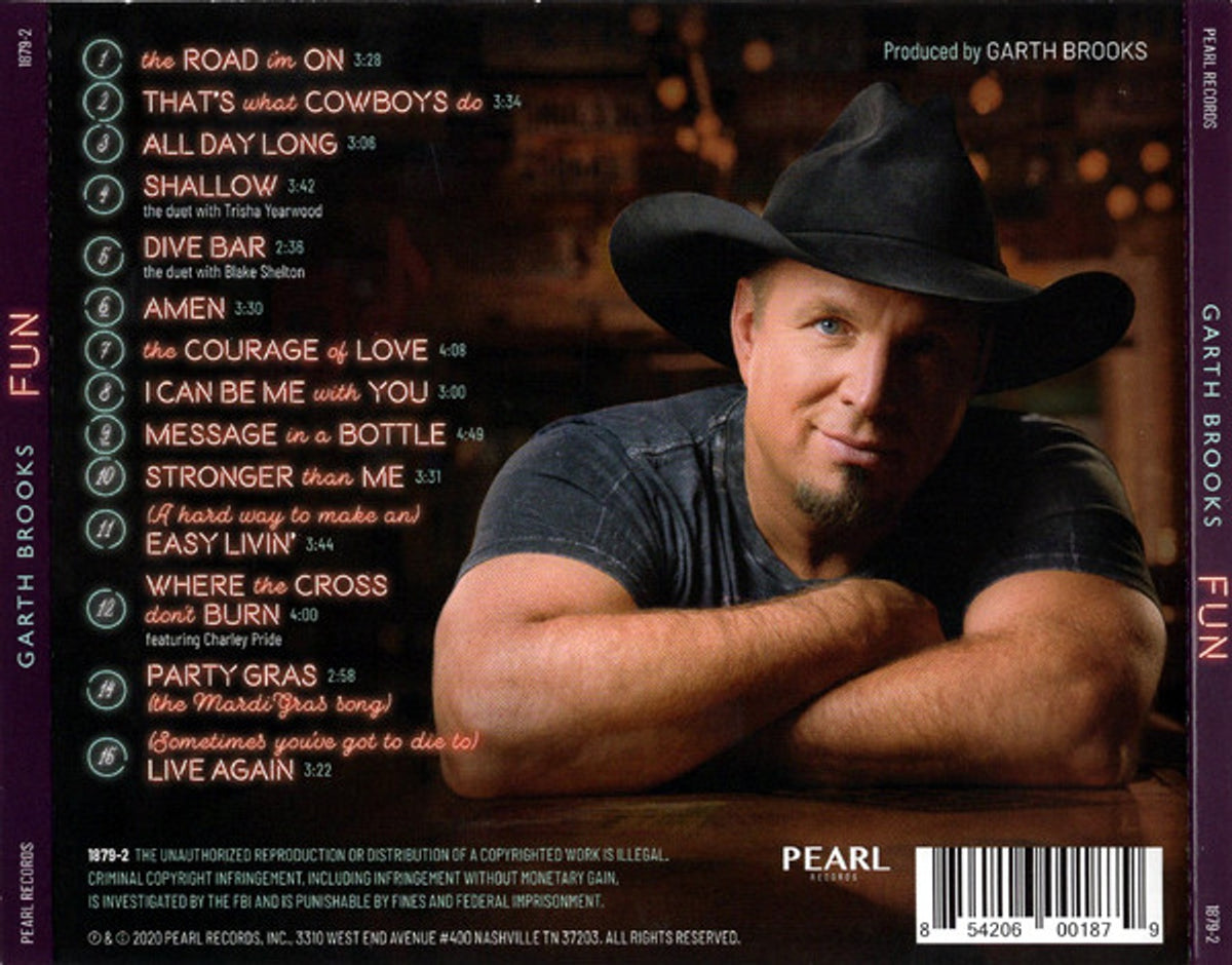 Back Cover: Garth Brooks – Fun (CD) CD | Relix