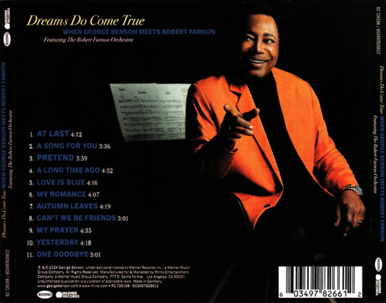 Back Cover: George Benson – Dreams Do Come True: When George Benson Meets CD | Relix