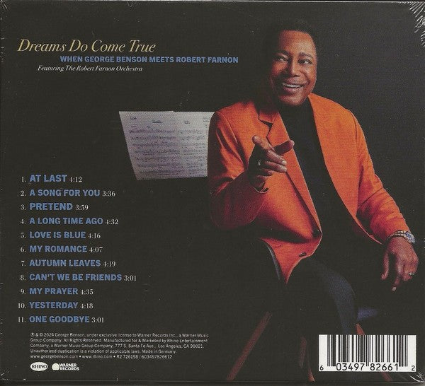 Back Cover: George Benson – Dreams Do Come True: When George Benson Meets Vinyl LP | Relix