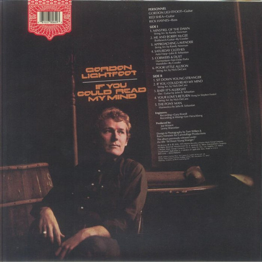 Back Cover: Gordon Lightfoot – If You Could Read My Mind (Syeor26, Rhino Reserve LP Vinyl) Vinyl LP | Relix