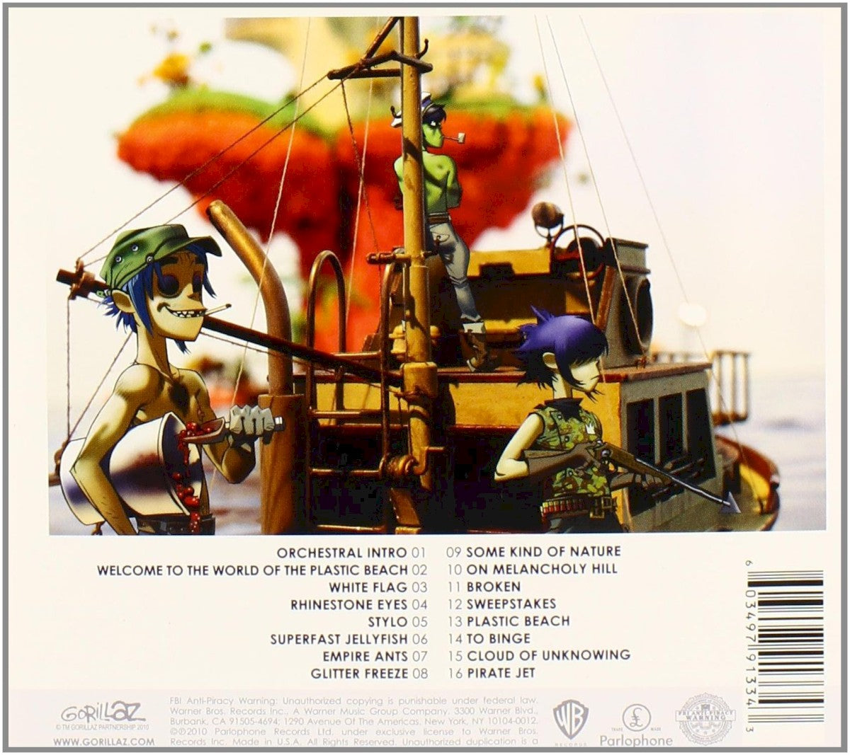 Back Cover: Gorillaz – Plastic Beach (CD) CD | Relix