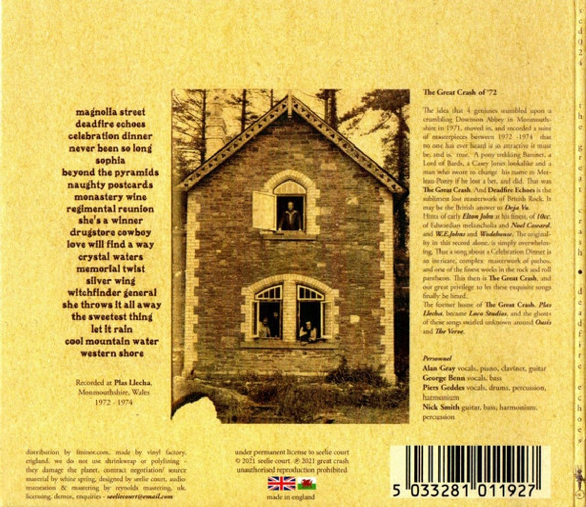 Back Cover: Great Crash – Deadfire Echoes CD | Relix
