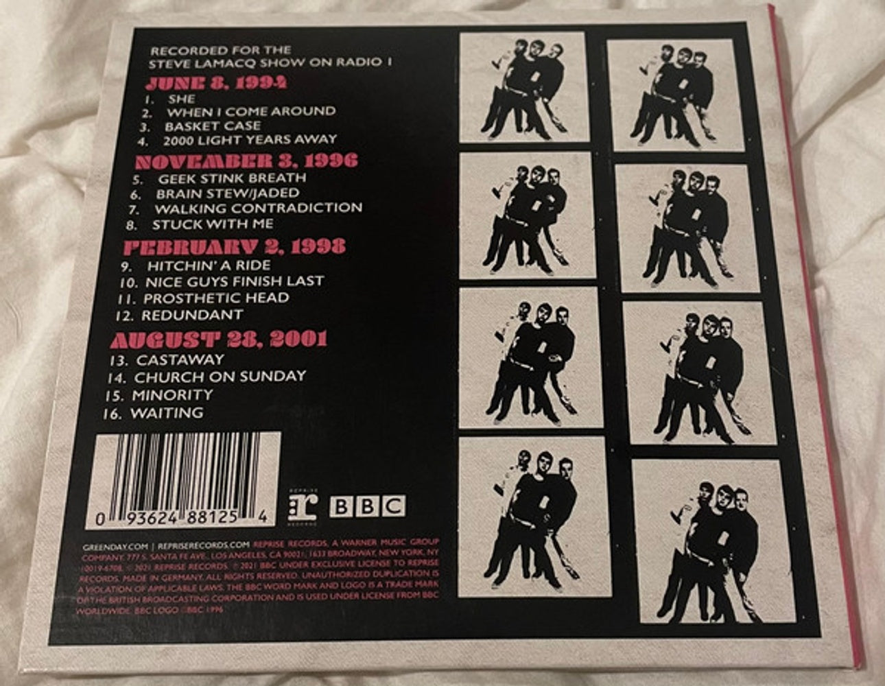 Back Cover: Green Day – BBC Sessions CD | Relix