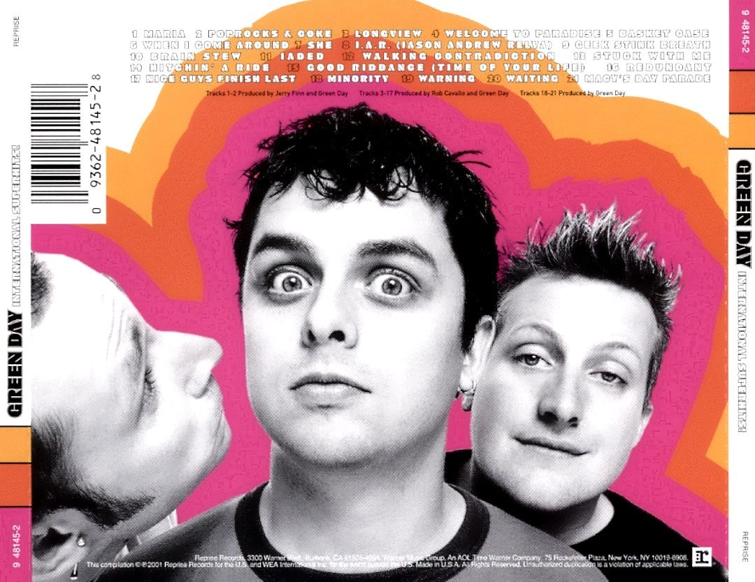 Back Cover: Green Day – International Superhits CD | Relix