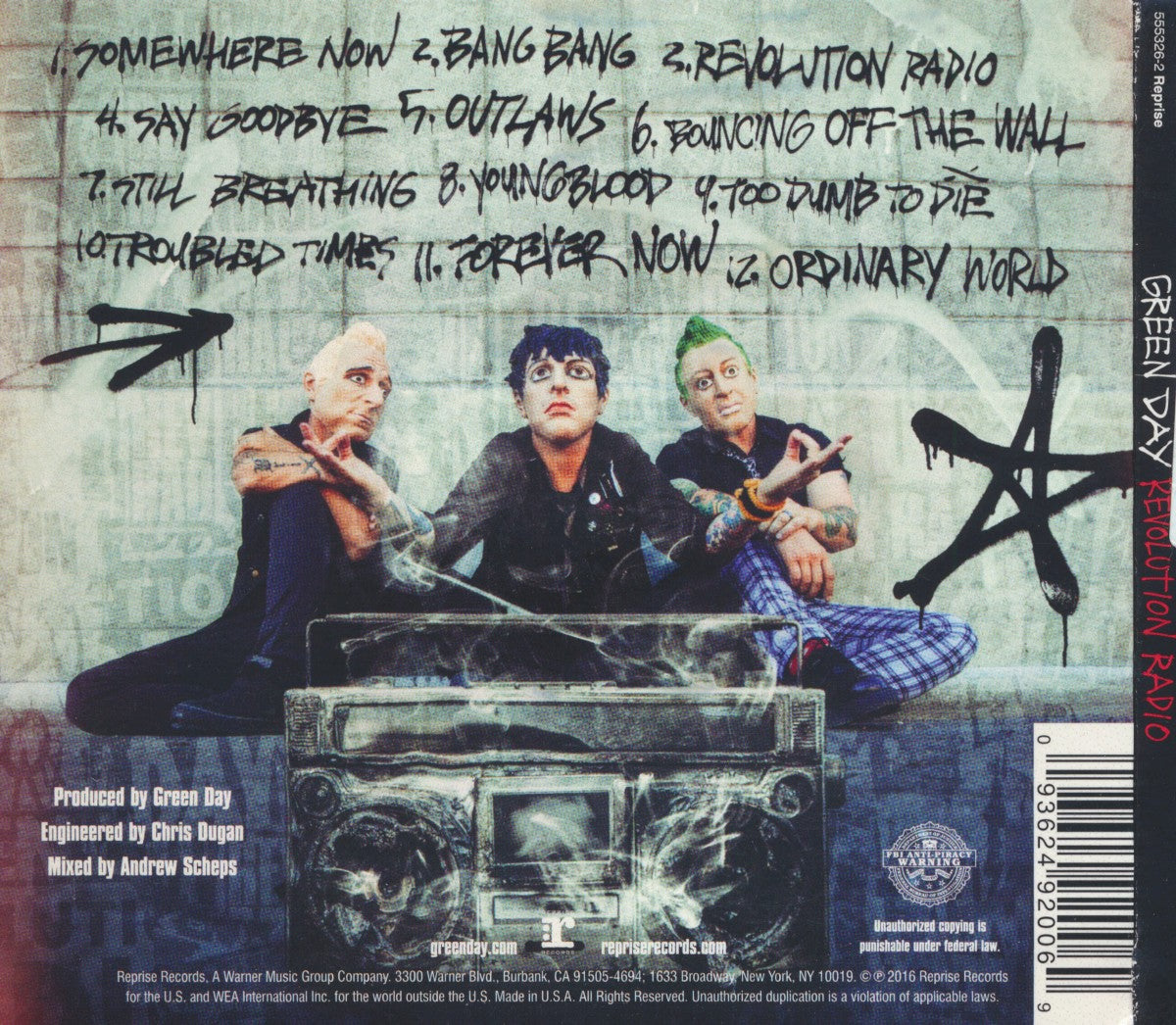 Back Cover: Green Day – Revolution Radio CD | Relix